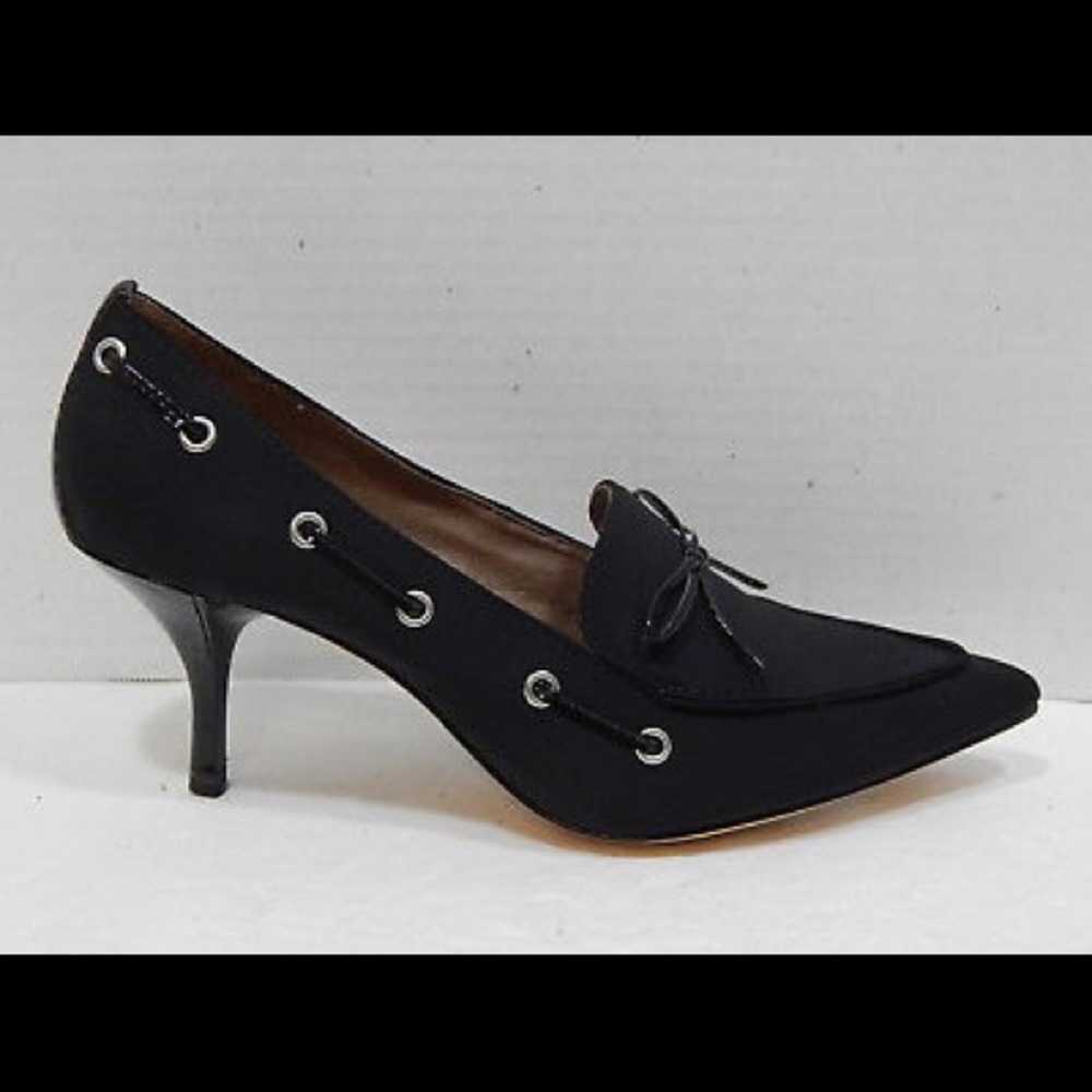 Donald J Pliner Black Crepe Elastic Heels SIZE 6.5